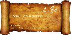 Lampl Zsuzsanna névjegykártya